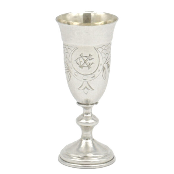 Silver Russian Engraved Kiddush Cup Moscow XU