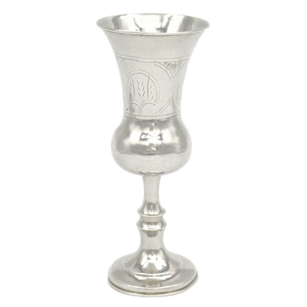 Sterling-Silver-Pedestal-Kiddush-Cup-Chester-1915 Sterling Silver Pedestal Kiddush Cup Chester 1915