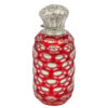 Victorian-Bohemian-Cranberry-Overlay-Glass-Perfume-Bottle-Silver-Top Victorian Bohemian Cranberry Overlay Glass Perfume Bottle Silver Top