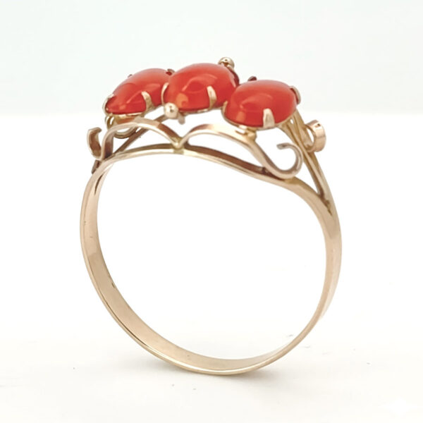 14ct Rose Gold Carnelian Ring