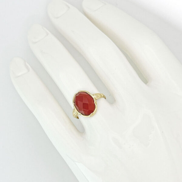 14ct Yellow Gold Carnelian Ring