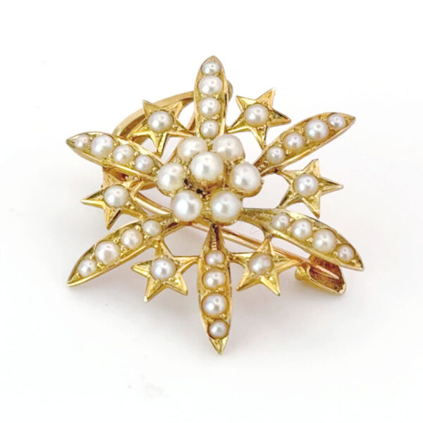 15ct Victorian Celestial Pearl Pendant