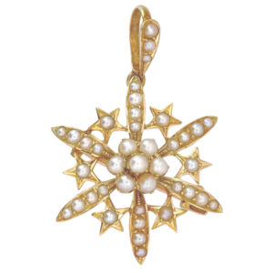 15ct Victorian Celestial Pearl Pendant
