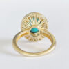 18ct Gold Turquoise and Diamonds Halo Ring