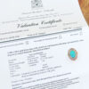 18ct Gold Turquoise and Diamonds Halo Ring