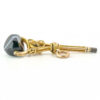 18ct Gold Victorian Fob Key Pendant Banded Agate