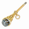 18ct Gold Victorian Fob Key Pendant Banded Agate