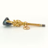 18ct Gold Victorian Fob Key Pendant Banded Agate
