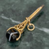 18ct Gold Victorian Fob Key Pendant Banded Agate