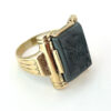 9ct-Gold-Hematite-Roman-Soldier-Intaglio-Ring-1 9ct Gold Hematite Roman Soldier Intaglio Ring