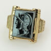 9ct-Gold-Hematite-Roman-Soldier-Intaglio-Ring-2 9ct Gold Hematite Roman Soldier Intaglio Ring