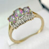 9ct Mystic Topaz Trinity Ring