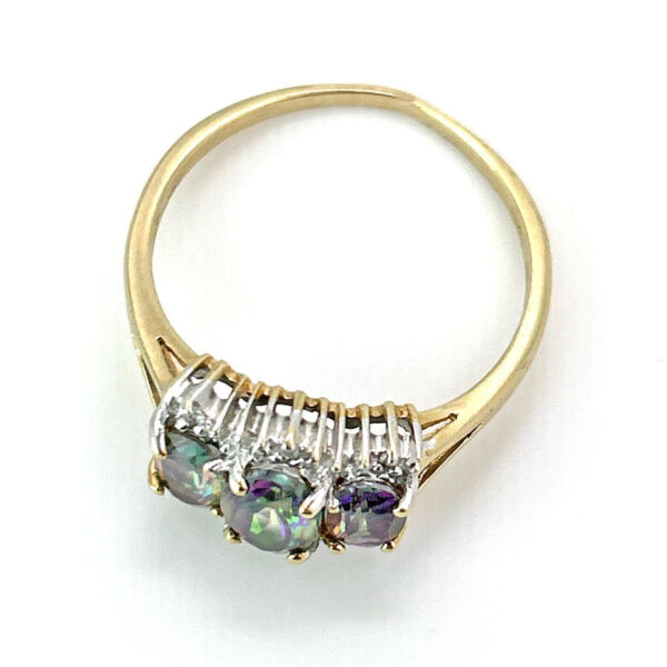 9ct Mystic Topaz Trinity Ring