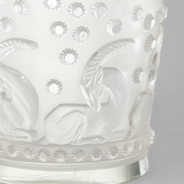Art Deco Rene Lalique Ajaccio Gazelles Vase C1938
