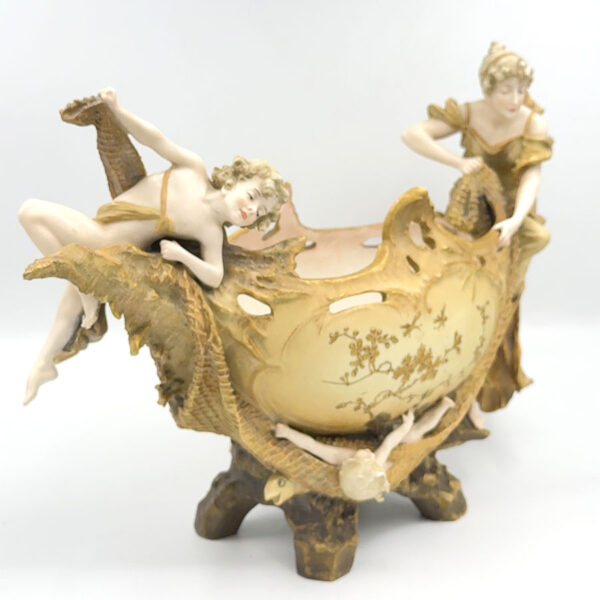 _Art-Nouveau-Ernst-Wahliss-Centre-Piece-Maiden-and-Cherub-C1897-1 Art Nouveau Ernst Wahliss Centre Piece Maiden and Cherub C1897