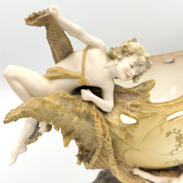 _Art-Nouveau-Ernst-Wahliss-Centre-Piece-Maiden-and-Cherub-C1897-3 Art Nouveau Ernst Wahliss Centre Piece Maiden and Cherub C1897