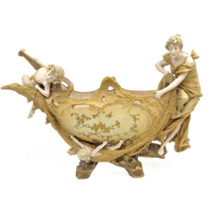 _Art-Nouveau-Ernst-Wahliss-Centre-Piece-Maiden-and-Cherub-C1897 Art Nouveau Ernst Wahliss Centre Piece Maiden and Cherub C1897