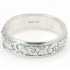 Candida Sterling Silver Scrolled Leaf  Bangle