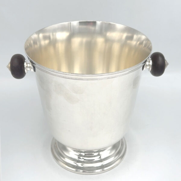 Christofle Silver Plate and Ebony France Wine Champagne Cooler
