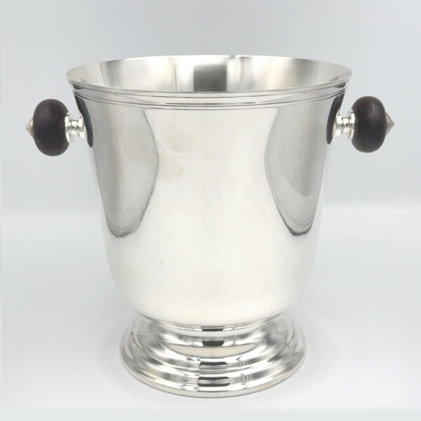 Christofle Silver Plate and Ebony France Wine Champagne Cooler