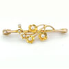 Edwardian 14ct Gold Seed Pearl Daisy Friendship Brooch c1900