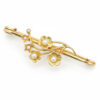 Edwardian 14ct Gold Seed Pearl Daisy Friendship Brooch c1900