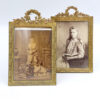 Edwardian Pair French Style Gilt Metal Picture Frames 20th
