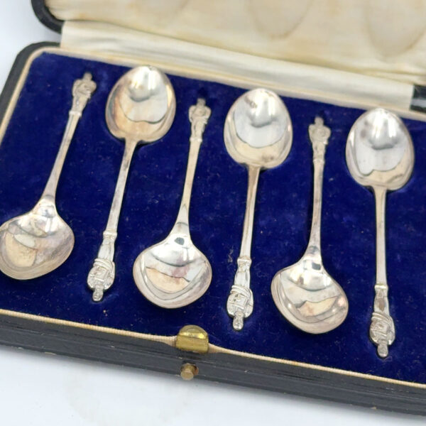 Hallmarked Silver Apostle Tea Spoons Sheffield 1924