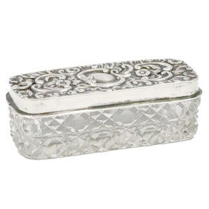 Hallmarked-Silver-Trinket-Box-Birmingham-1927 Hallmarked Silver Trinket Box Birmingham 1927