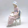 Lladro  Figurine A Good Book Girl Reading