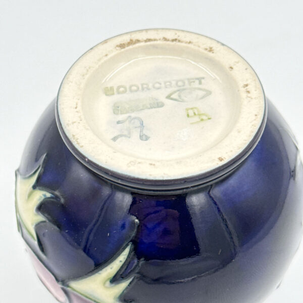 Moorcroft Anemone Vase On Blue Ground C1975