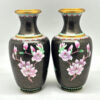 Pair-Chinese-Cloisonné-Peony-Vases-20th-1 Pair Chinese Cloisonné Peony Vases 20th