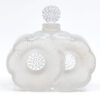 Rene Lalique Frosted Perfume Bottle Deux Fleurs