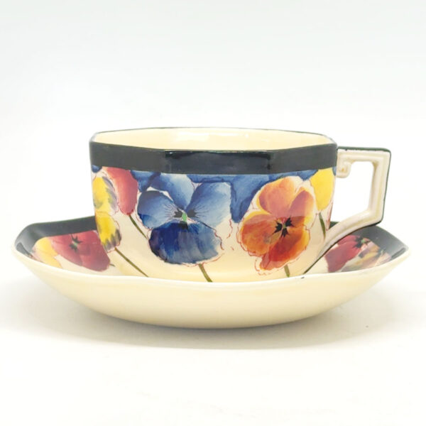 Royal Doulton Pansy Large Breakfast Cup Tea Duo  D4049