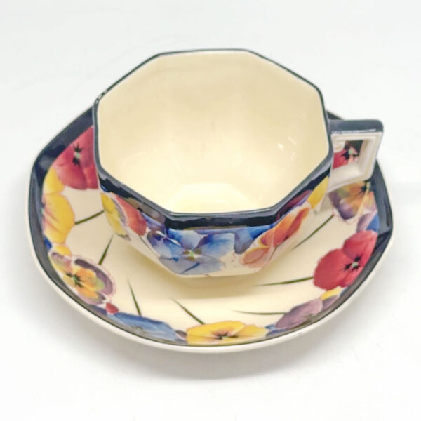 Royal Doulton Pansy Large Breakfast Cup Tea Duo  D4049