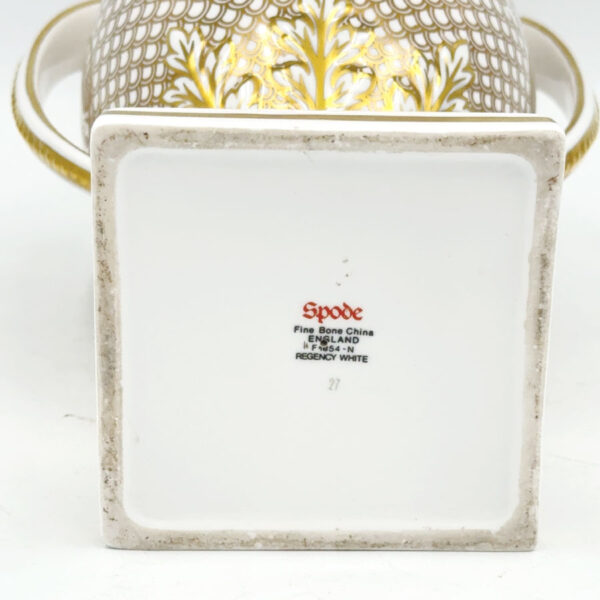 Spode Regency White Floral Gilded Urn and Cover