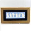 Wedgwood Blue Jasperware Dancing Hours Plaque Framed