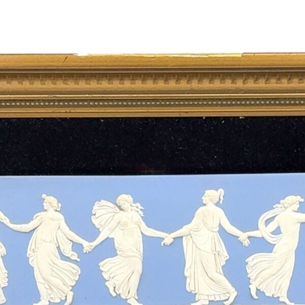 Wedgwood Blue Jasperware Dancing Hours Plaque Framed