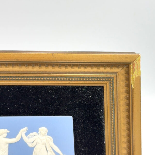 Wedgwood Blue Jasperware Dancing Hours Plaque Framed