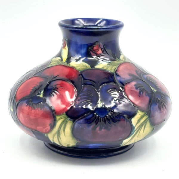 William Moorcroft Pansy Vase C1923 - Clyde on 4th Antiques
