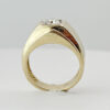 14ct Gold Mens Solitaire Diamond Signet Ring