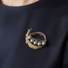 14ct-Gold-and-Grey-Blue-Pearl-Crescent-Brooch-1 14ct Gold and Grey Blue Pearl Crescent Brooch