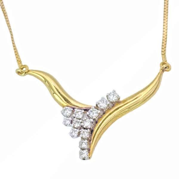 18ct Gold Diamond  Pendant Necklace