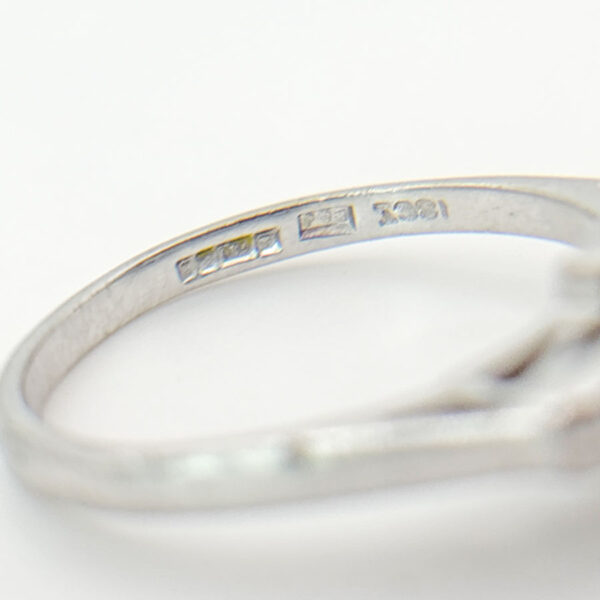 18ct White Gold Aquamarine Dress Ring C1940