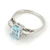 18ct White Gold Aquamarine Dress Ring C1940