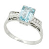 18ct White Gold Aquamarine Dress Ring C1940