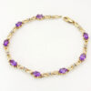 9Ct-Gold-Bracelet-Set-With-Amethyst-and-Diamonds-1 9ct Gold Bracelet Set With Amethyst and Diamonds