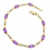 9Ct-Gold-Bracelet-Set-With-Amethyst-and-Diamonds 9ct Gold Bracelet Set With Amethyst and Diamonds