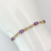 9Ct-Gold-Bracelet-Set-With-Amethyst-and-Diamonds-3 9ct Gold Bracelet Set With Amethyst and Diamonds