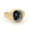 9ct Gold Hematite Roman Head Intaglio Ring Birmingham